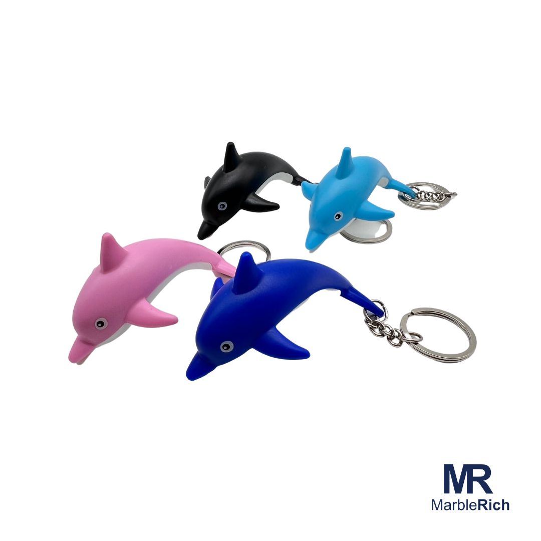 LED light up keychain with sound Marble Rich The World's Souvenir