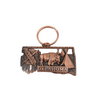 Metal keychain Customised Copper Embossed Art