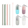 Silicone Straw Pack with Plastic Capsule Package