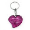 Acrylic Heart-shaped Glitter Keychain