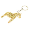 Metal Keychain Gold Hollow Horse-shaped