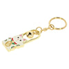 Metal keychain Japanese cat with bell