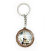 Dome Round-shaped Wooden Keychain