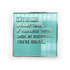 Metal Magnet square embossed text